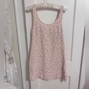 American Eagle Outfitters Light Pink Floral Mini Dress
